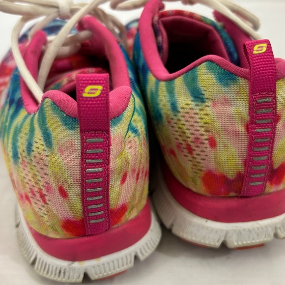 SKETCH-KNIT Women's Sneakers Sz 9 memory foam multi-color EUC - Picture 2 of 9